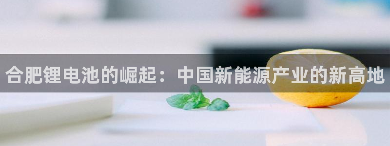 k豆钱包和kdpay是一样的吗：合肥锂电池的崛起：中国新能源产业的新高地